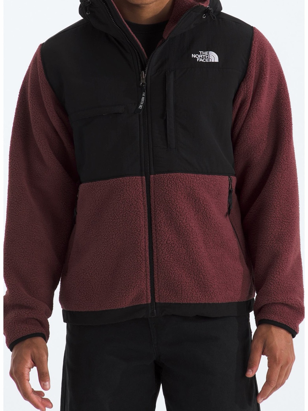 The North Face Retro Denali Burgundy Hooded Full Zip Fleece Jacket Men’s XS - Picture 2 of 10